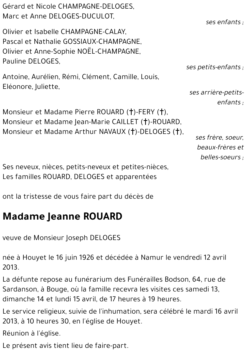 Jeanne ROUARD