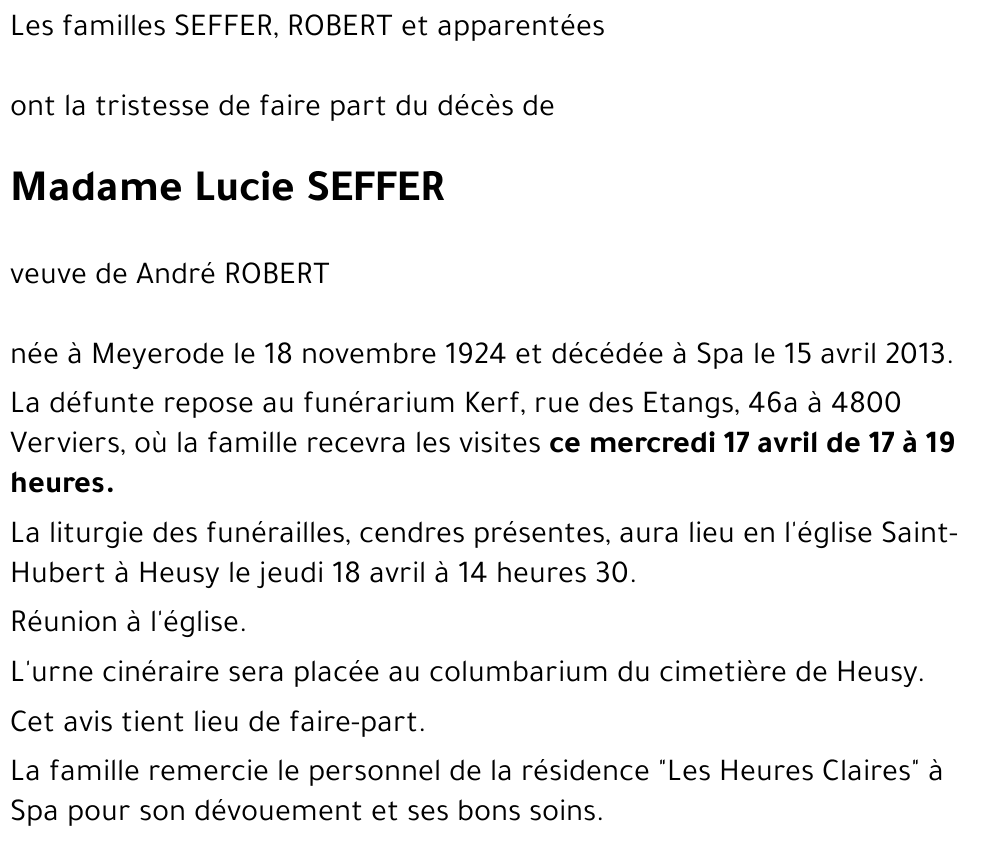 Lucie SEFFER