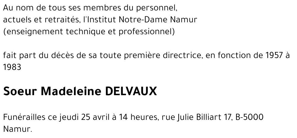 Madeleine DELVAUX