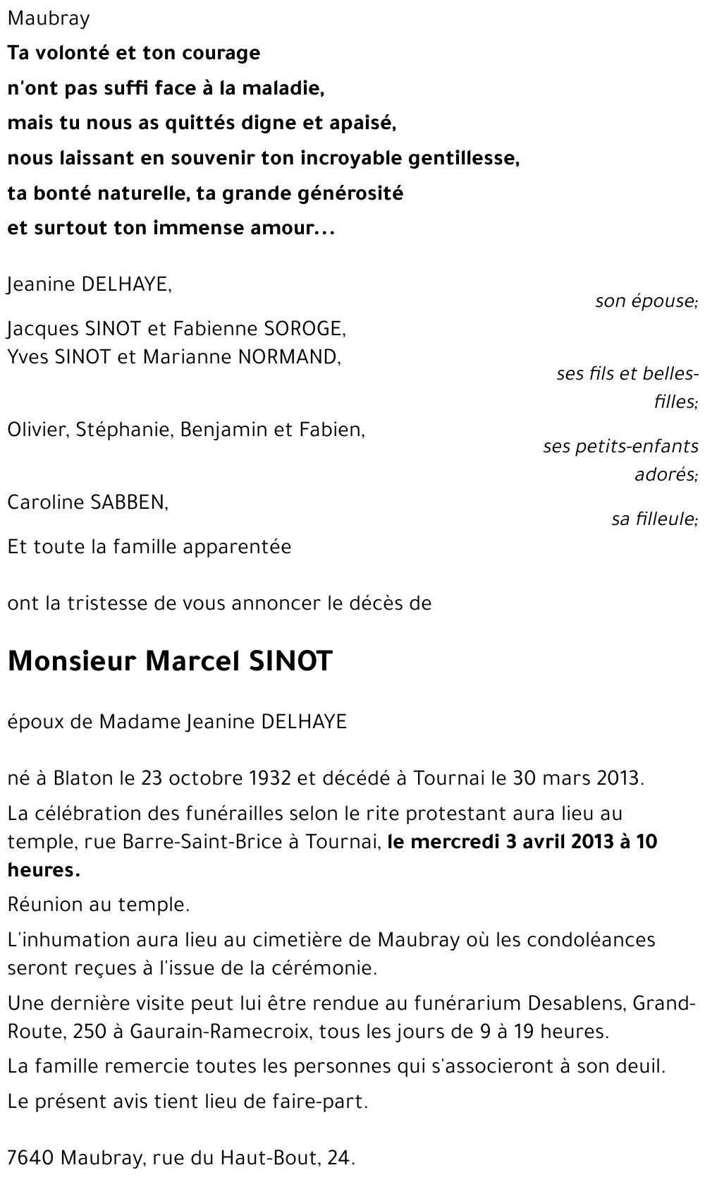 Marcel SINOT