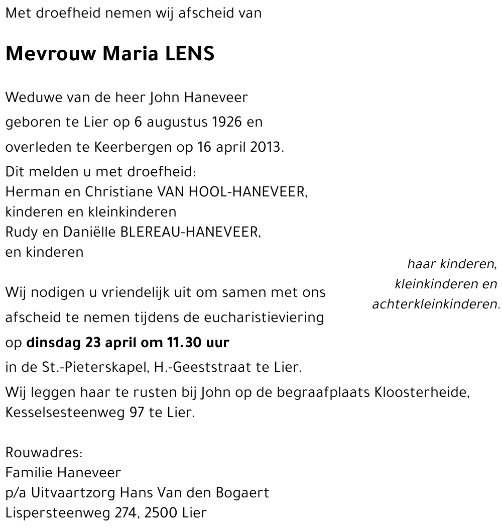 Maria LENS