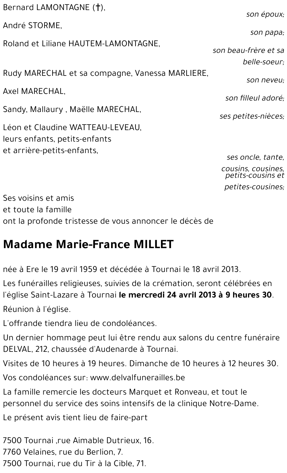 Marie-France MILLET