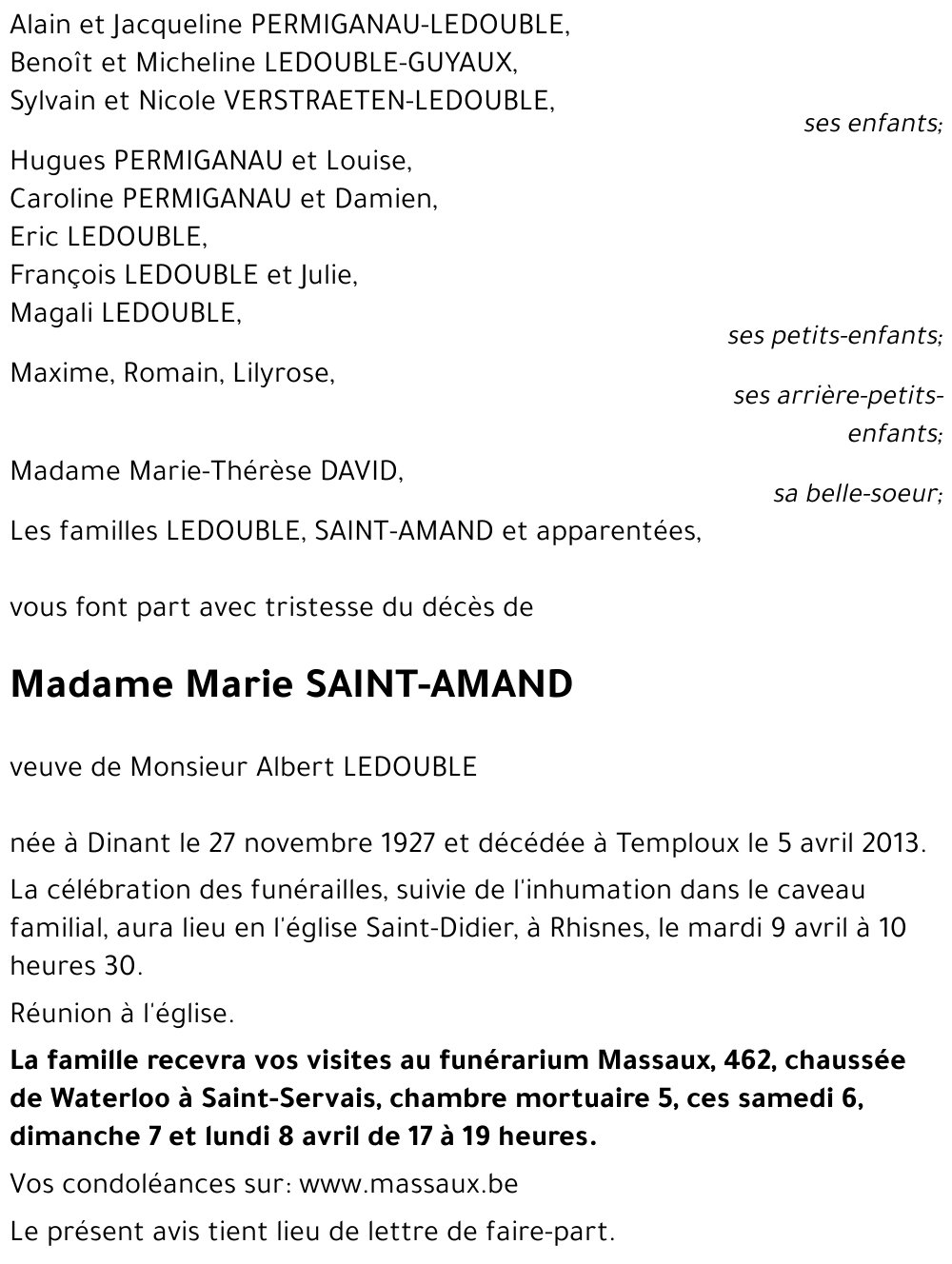 Marie SAINT-AMAND