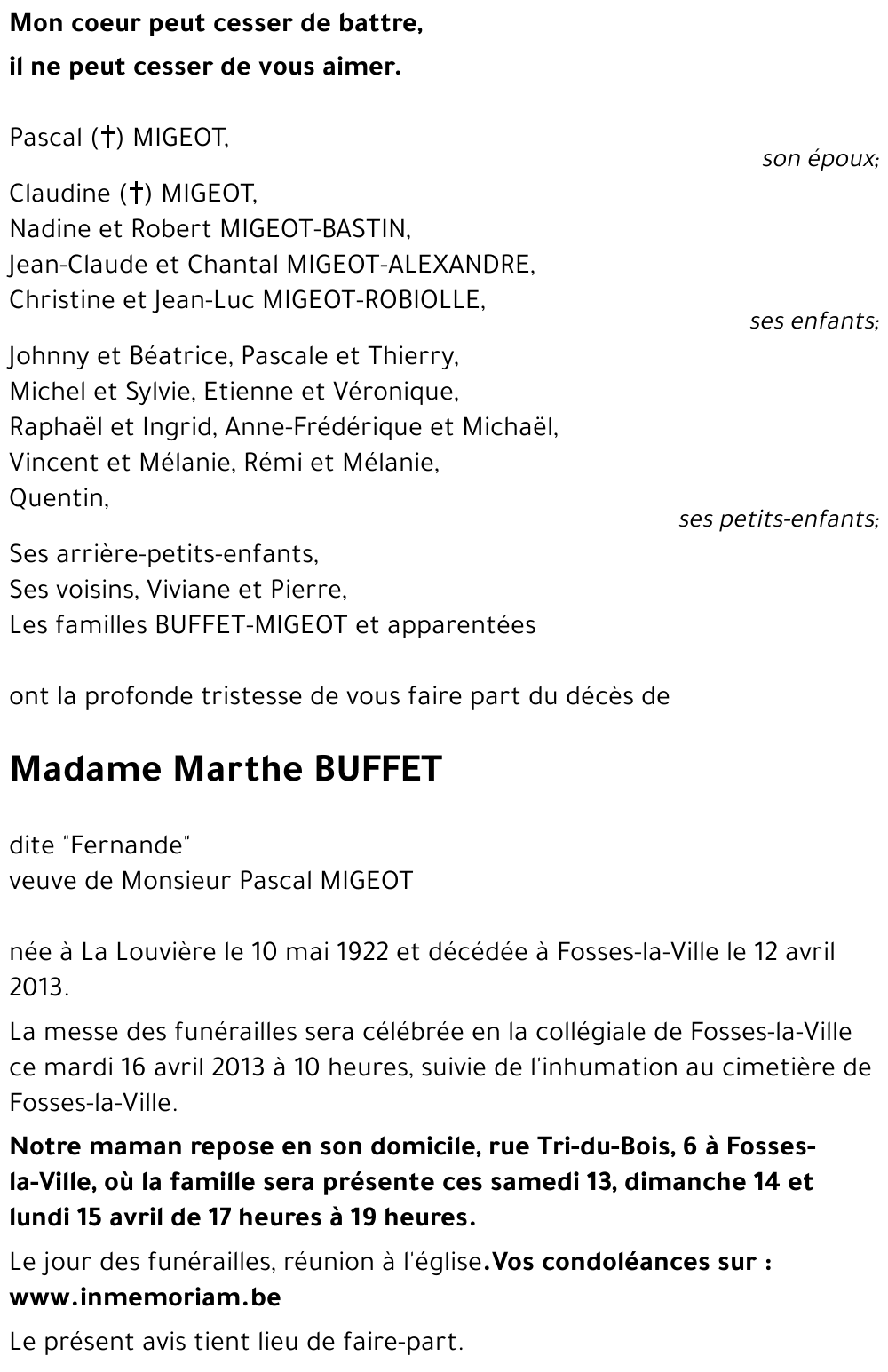 Marthe BUFFET