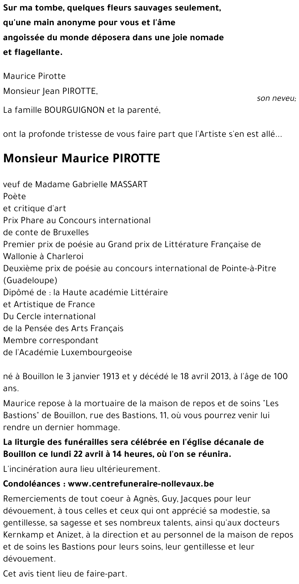 Maurice PIROTTE