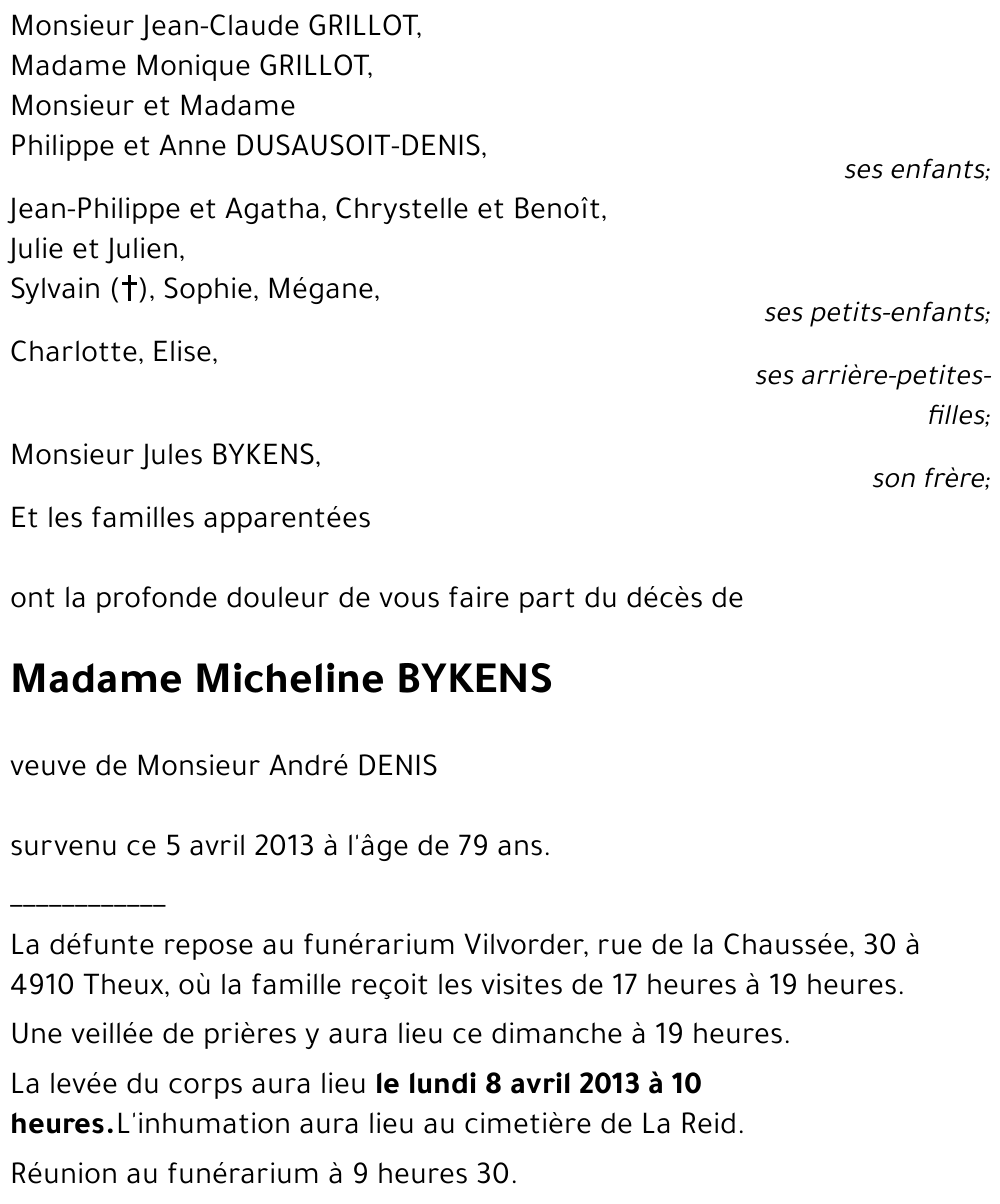 Micheline BYKENS