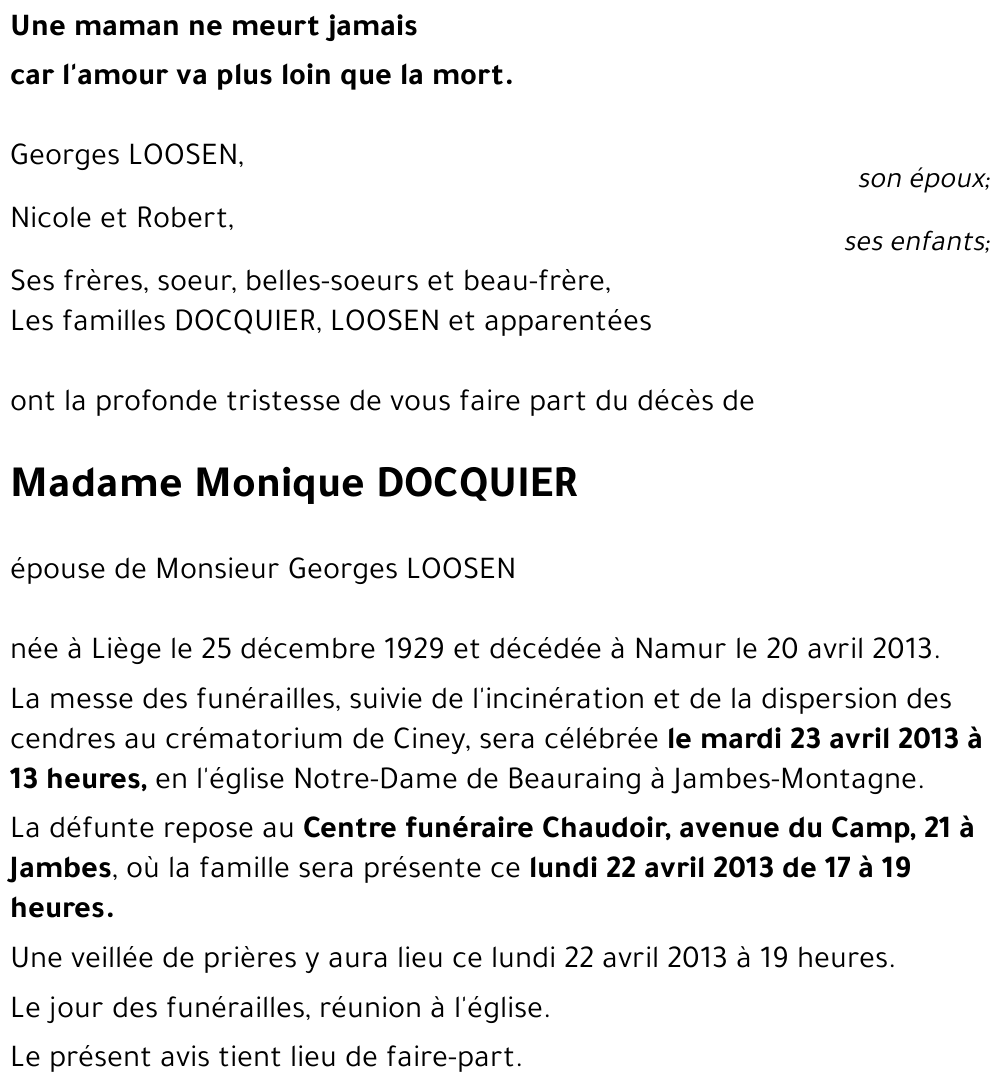 Monique DOCQUIER