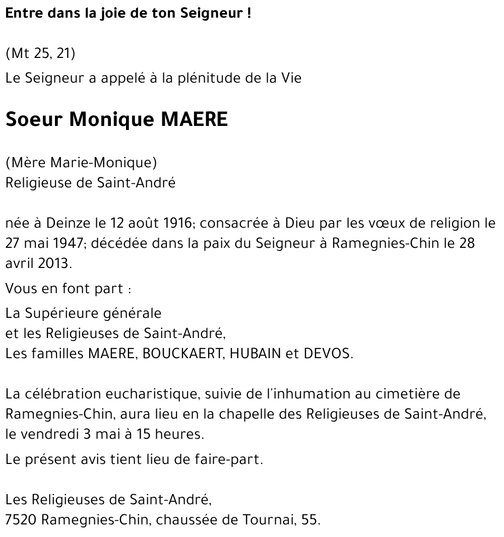 Monique MAERE