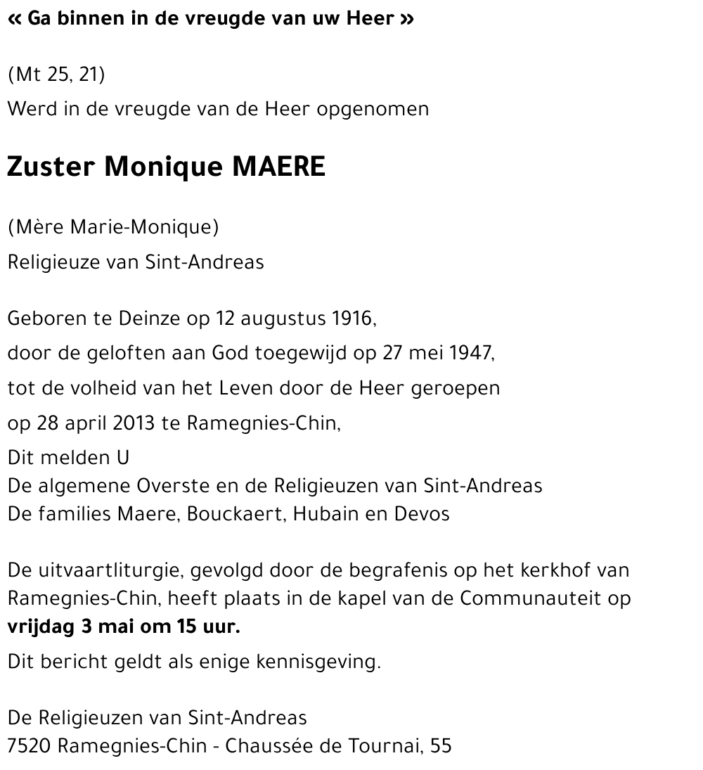 Monique MAERE