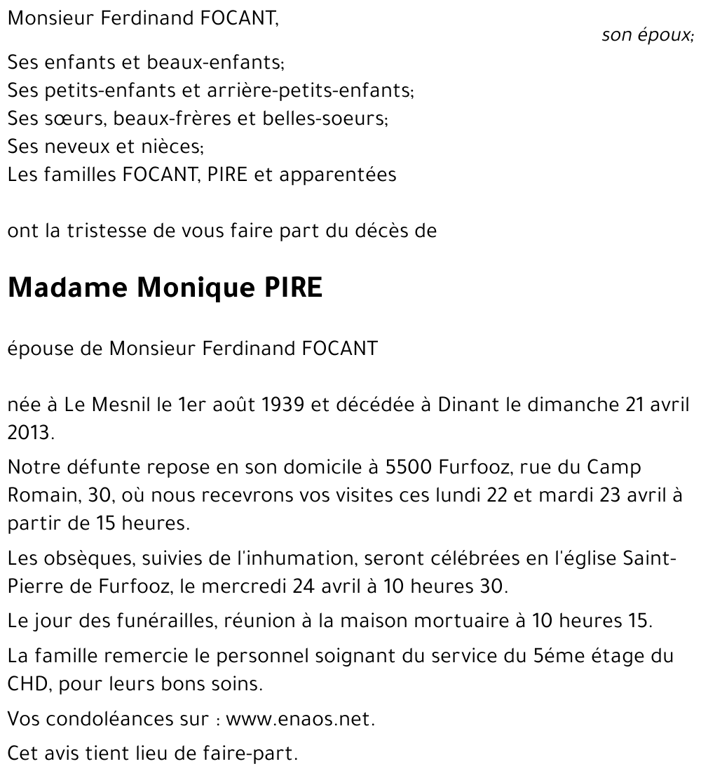 Monique PIRE