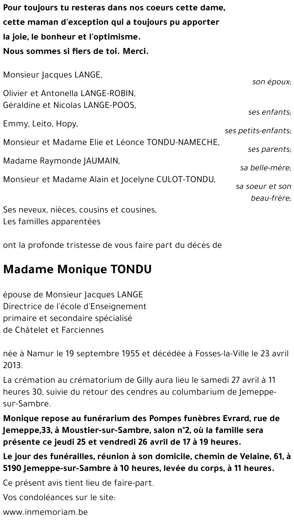 Monique TONDU