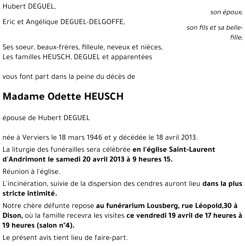 Odette HEUSCH