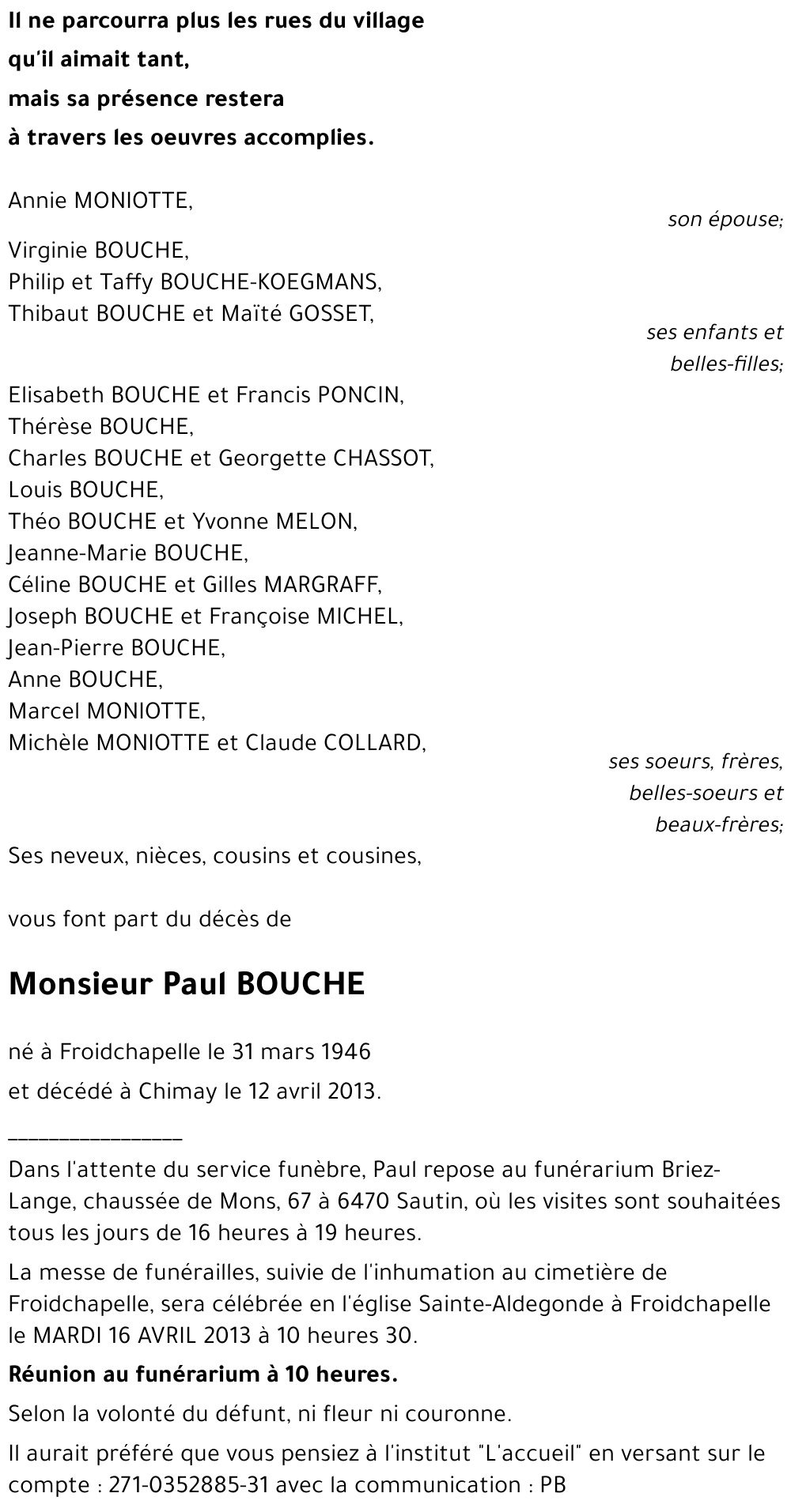 Paul BOUCHE