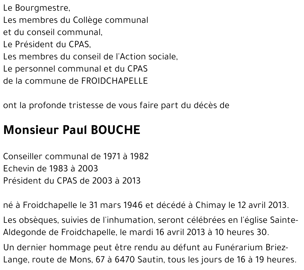 Paul BOUCHE