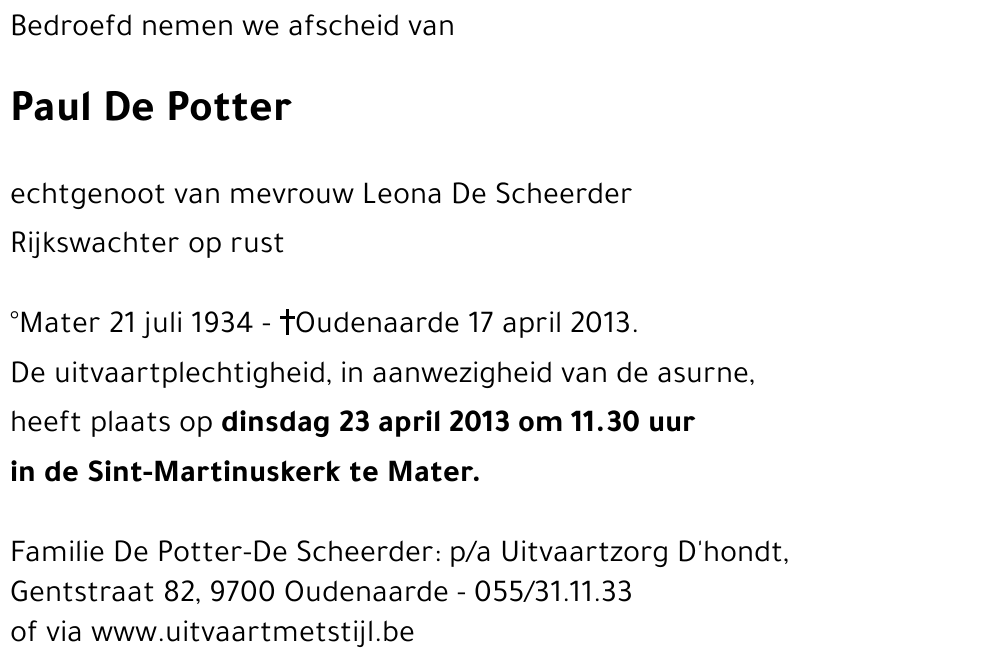 Paul De Potter