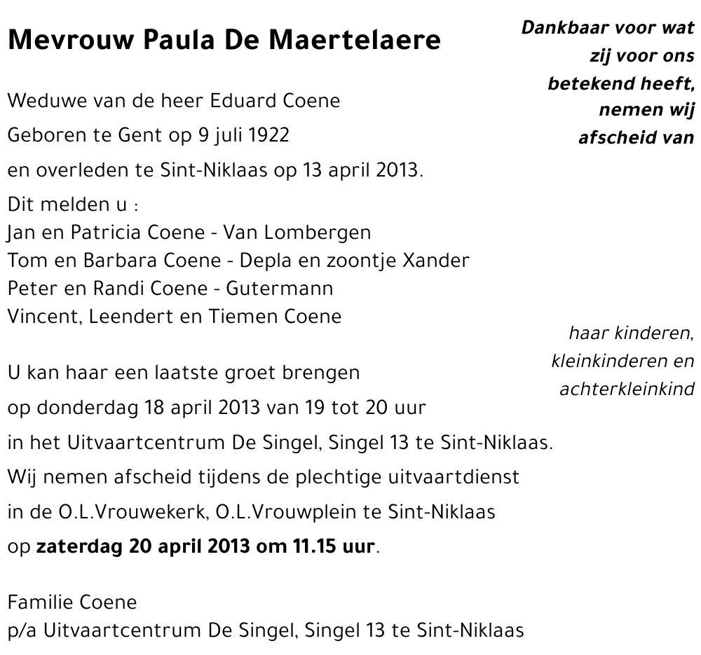 Paula De Maertelaere