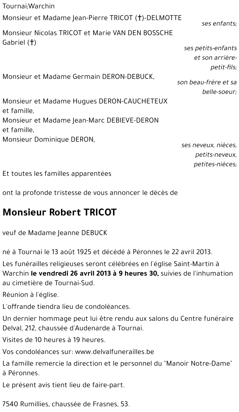 Robert TRICOT