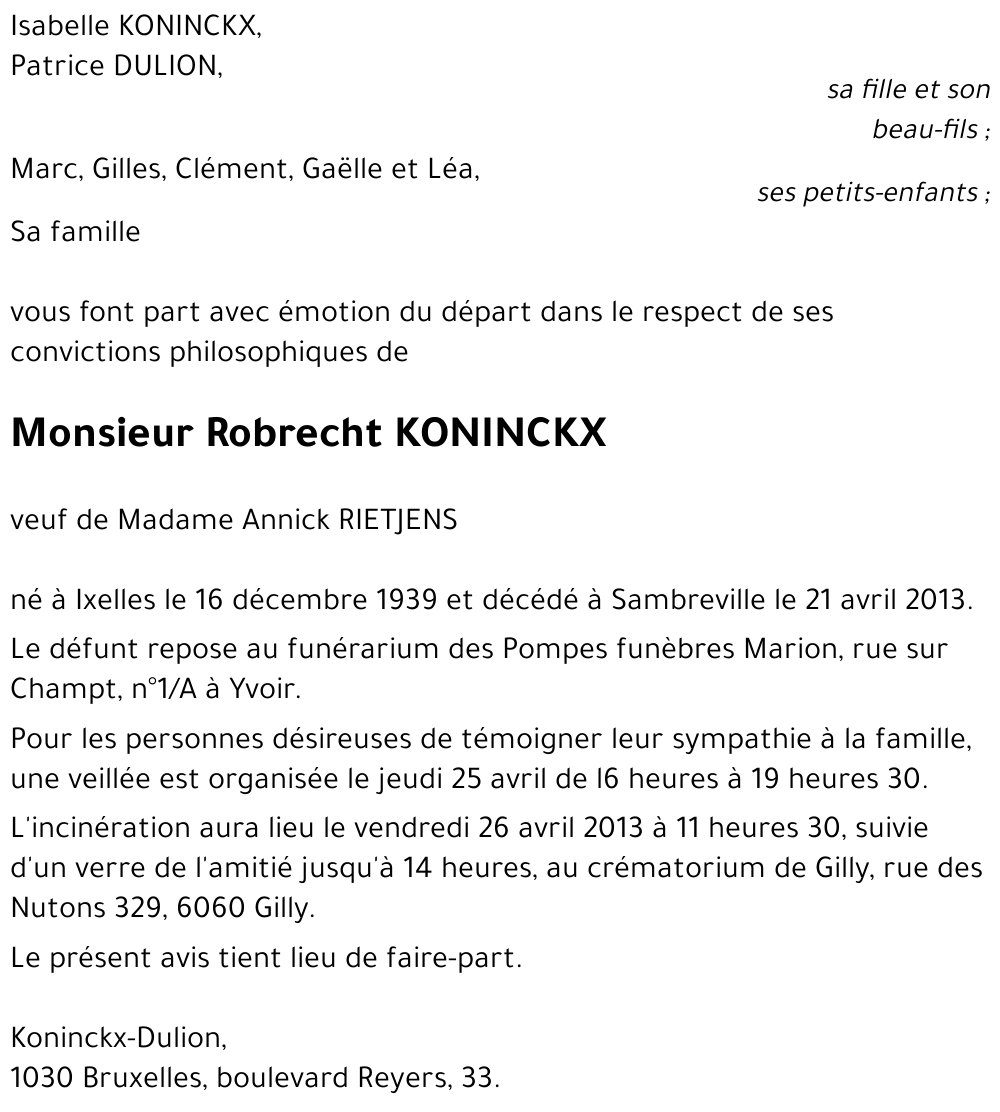 Robrecht KONINCKX