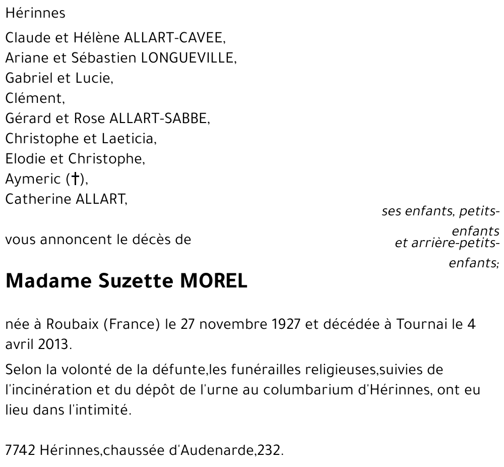 Suzette MOREL