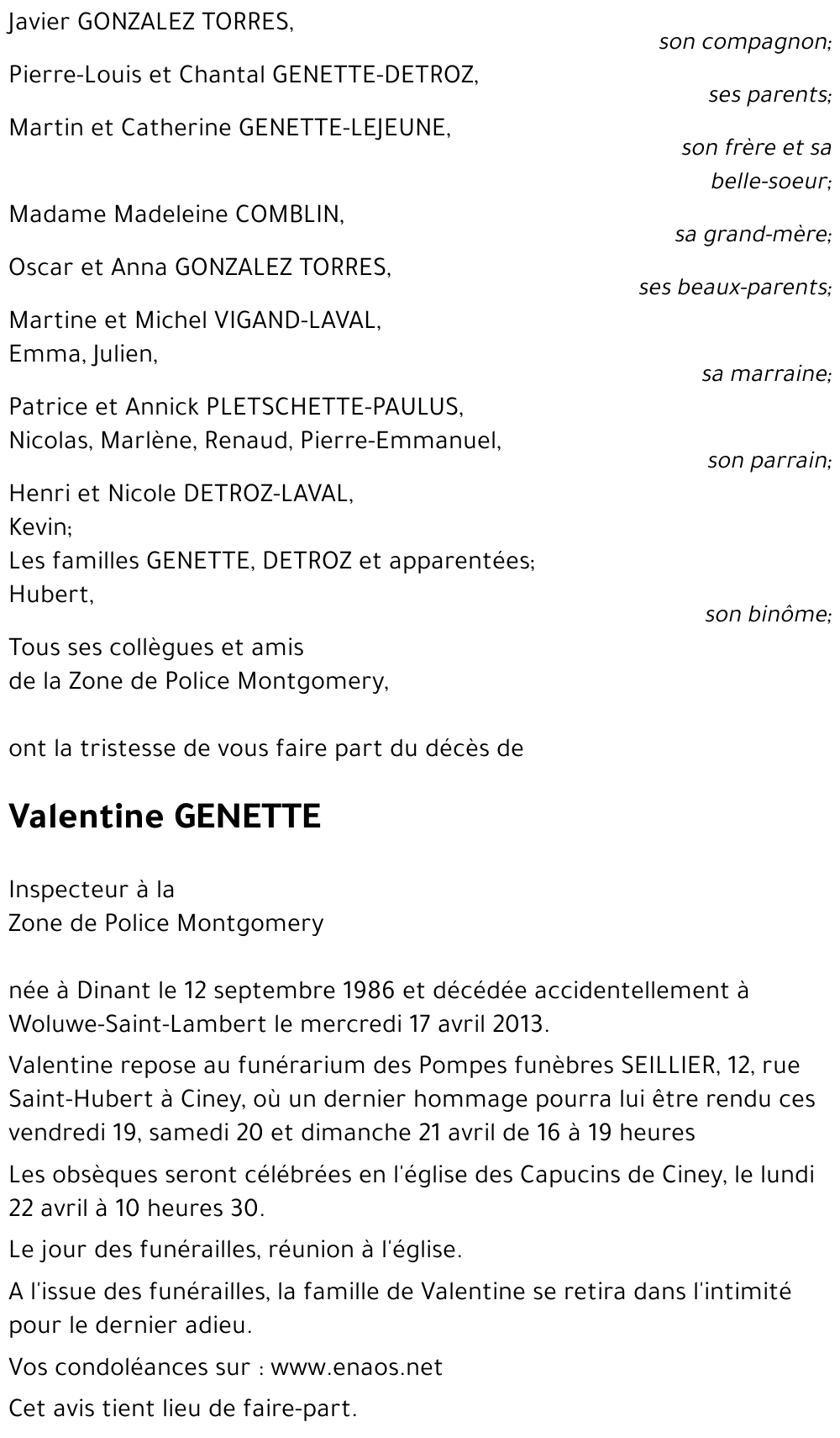 Valentine GENETTE