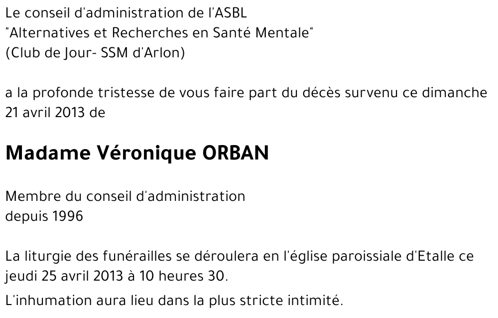 Véronique ORBAN