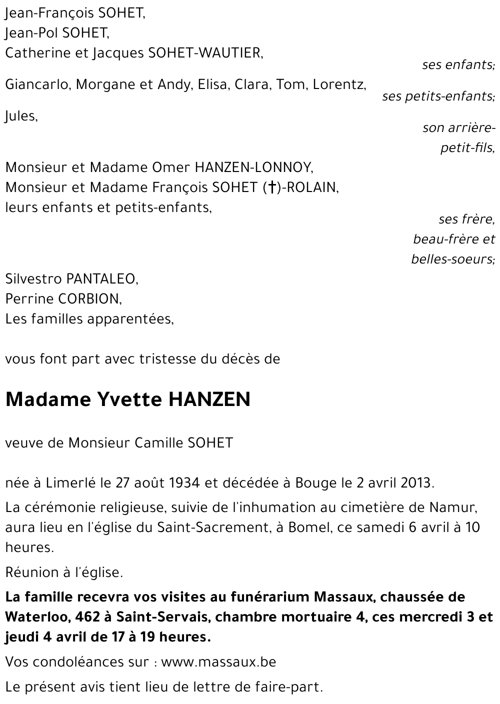 Yvette HANZEN