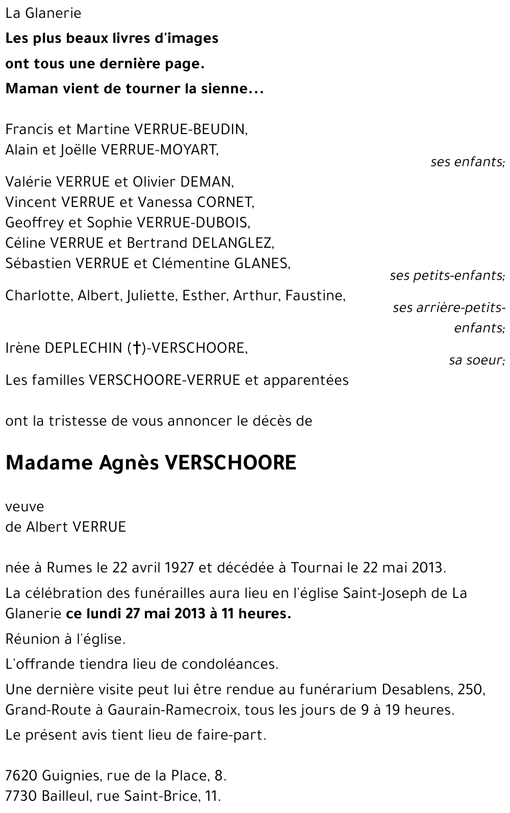 Agnès VERSCHOORE