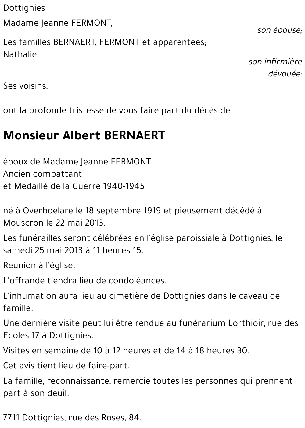 Albert BERNAERT