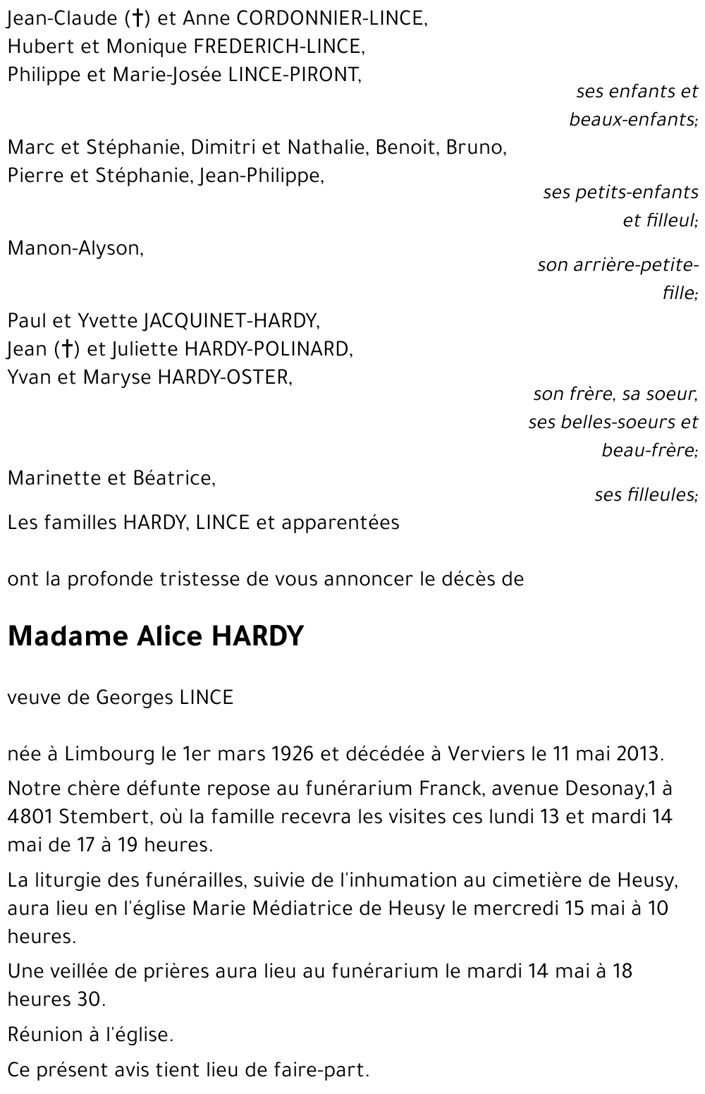 Alice HARDY