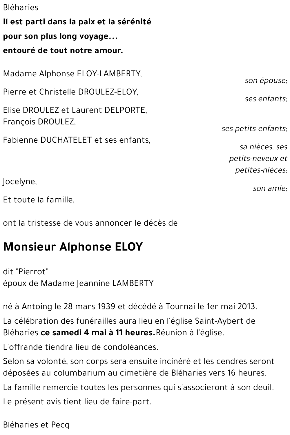 Alphonse ELOY
