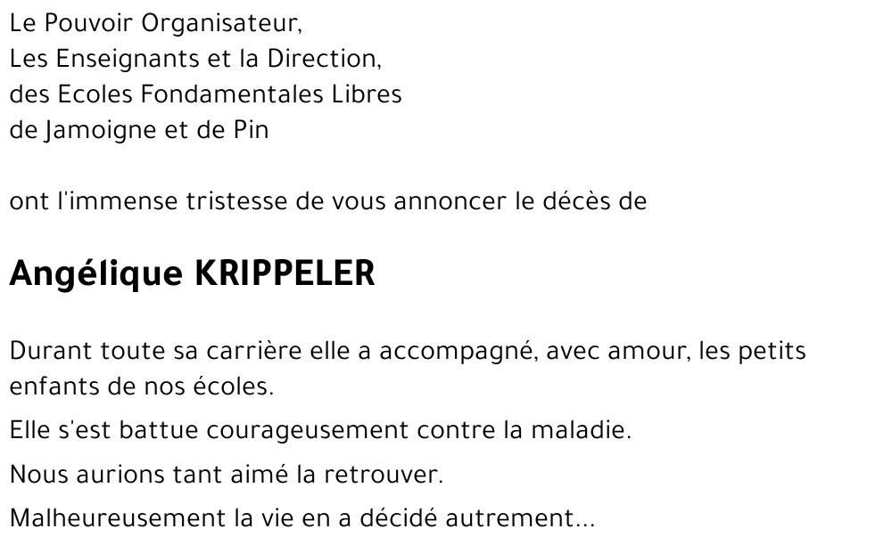 Angélique KRIPPELER