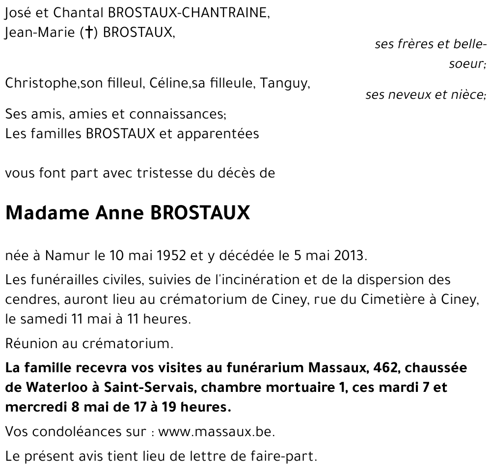 Anne BROSTAUX