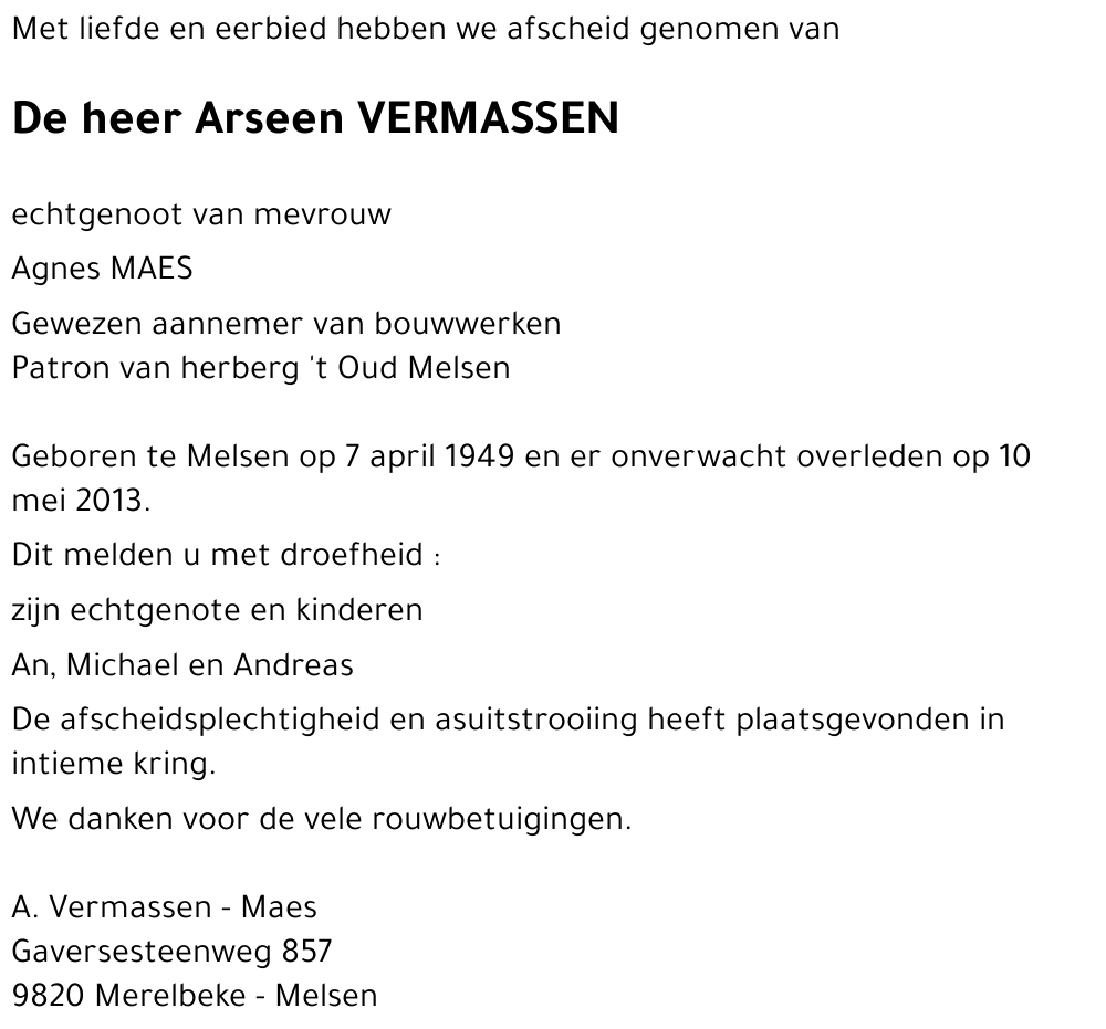 Arseen Vermassen