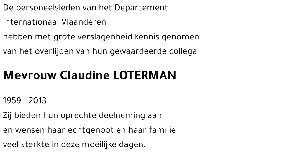 Claudine LOTERMAN
