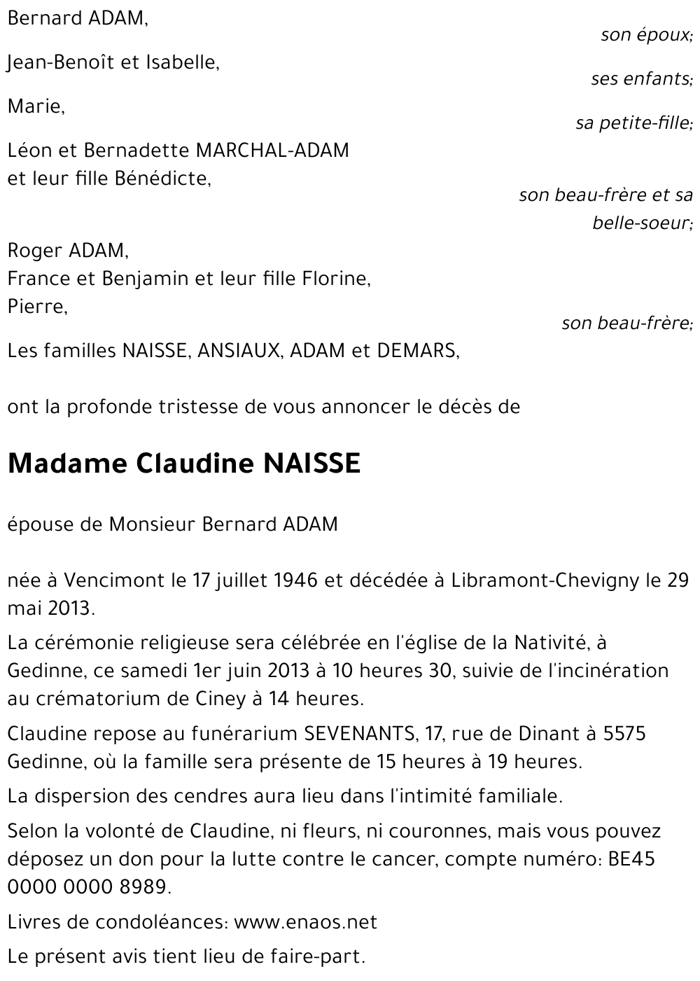 Claudine NAISSE