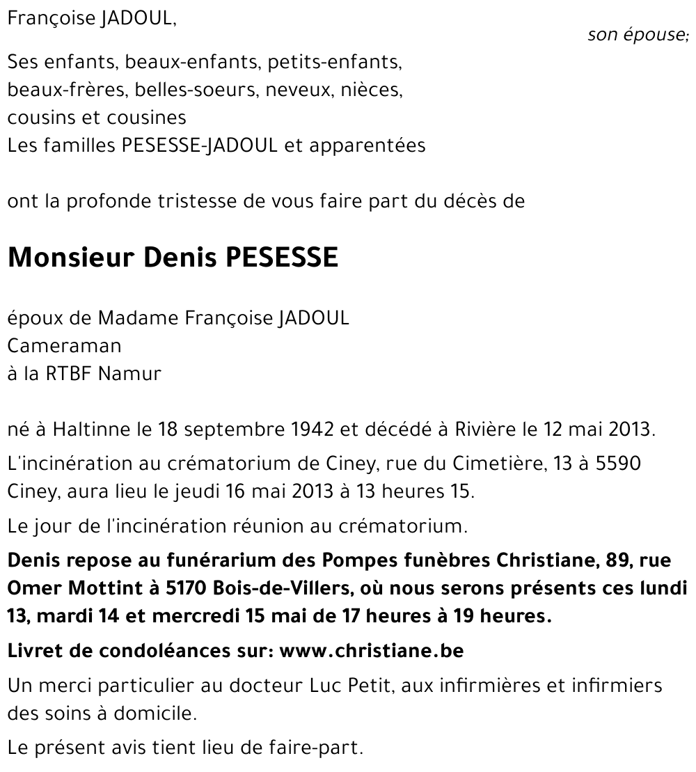 Denis PESESSE