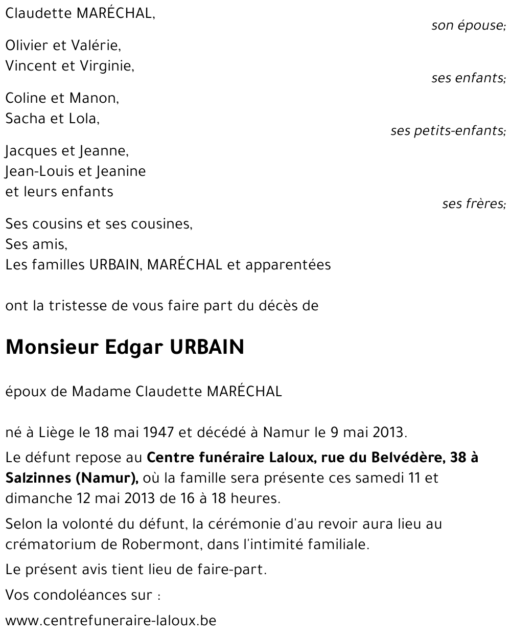 Edgar URBAIN