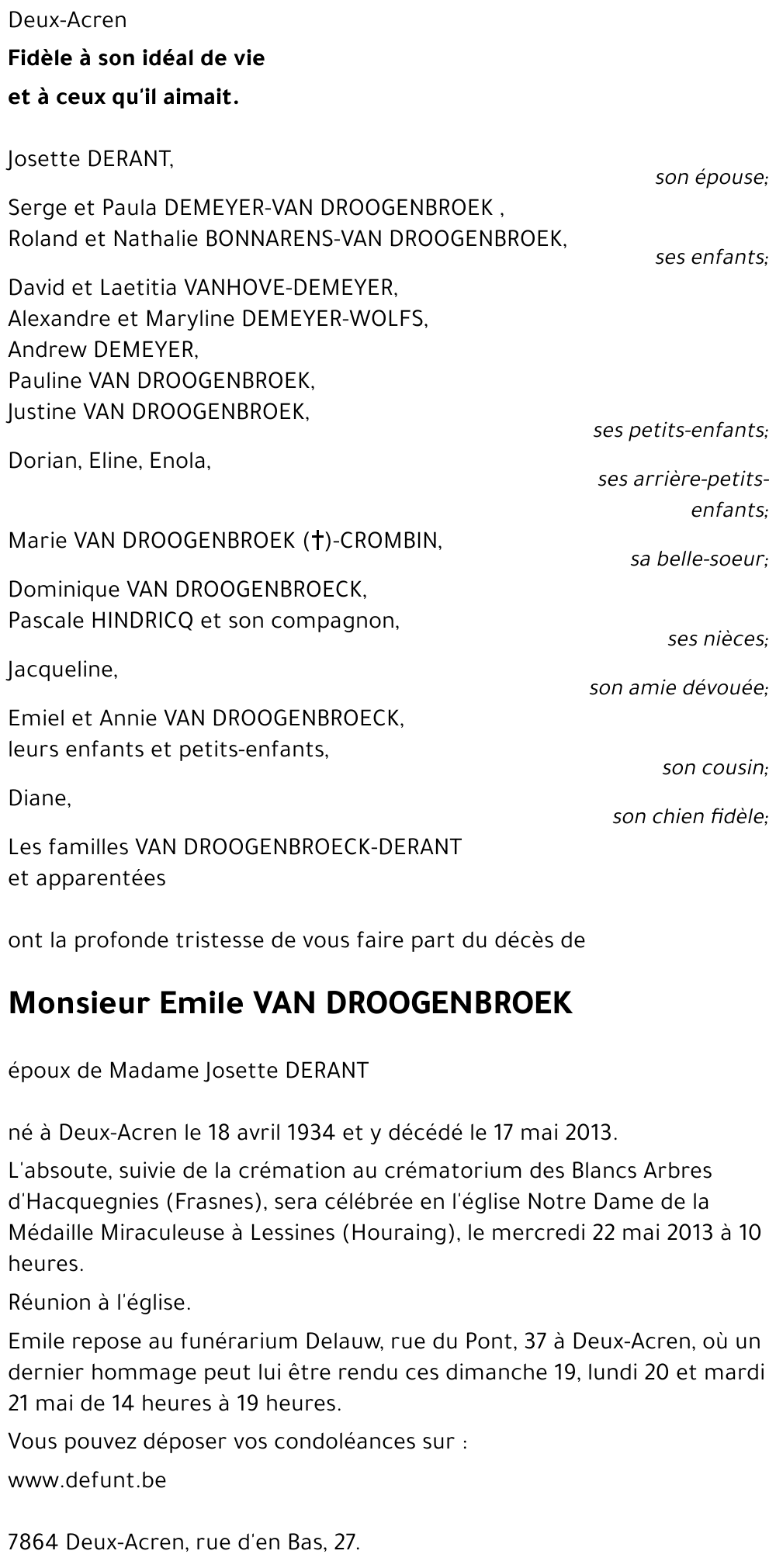 Emile VAN DROOGENBROEK