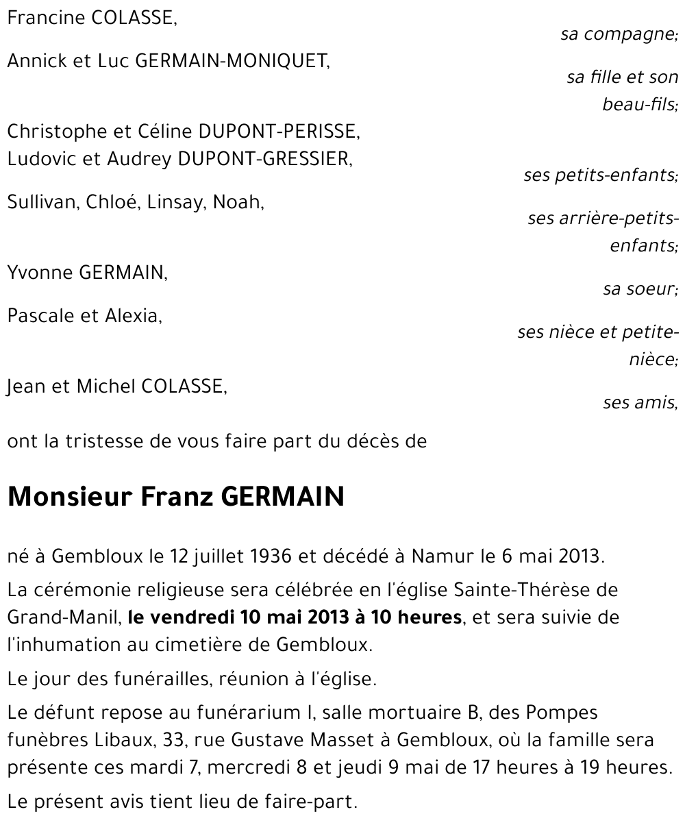 Franz GERMAIN