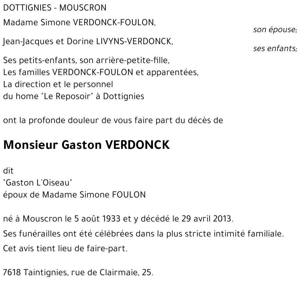 Gaston Verdonck