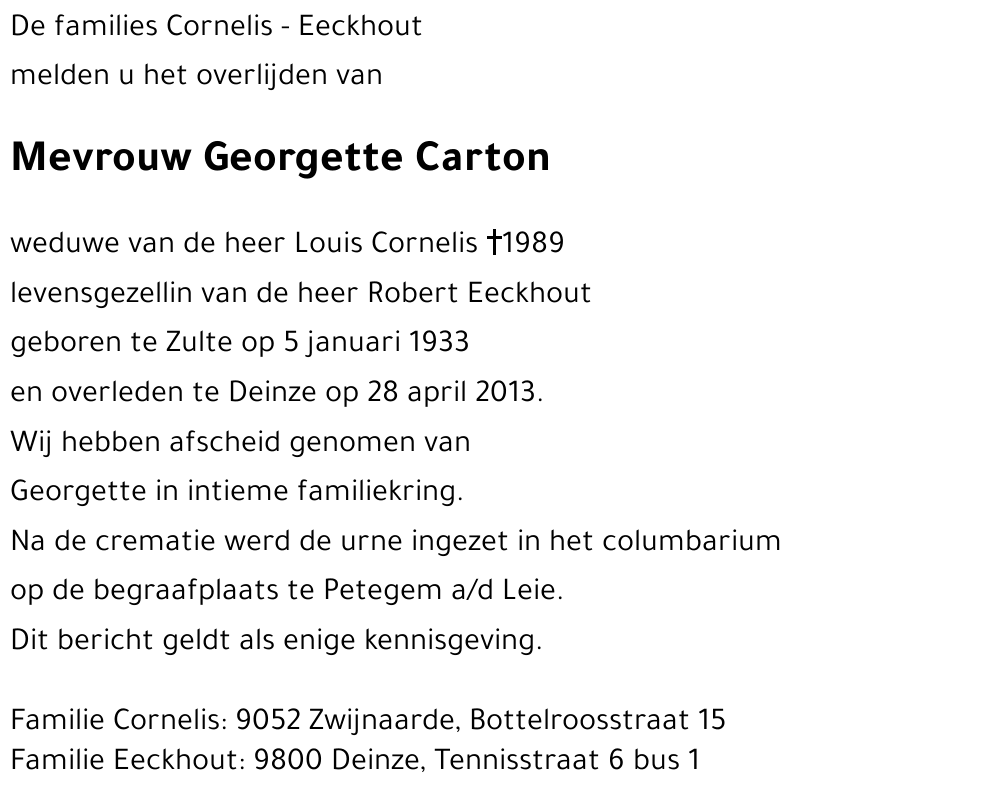 Georgette Carton