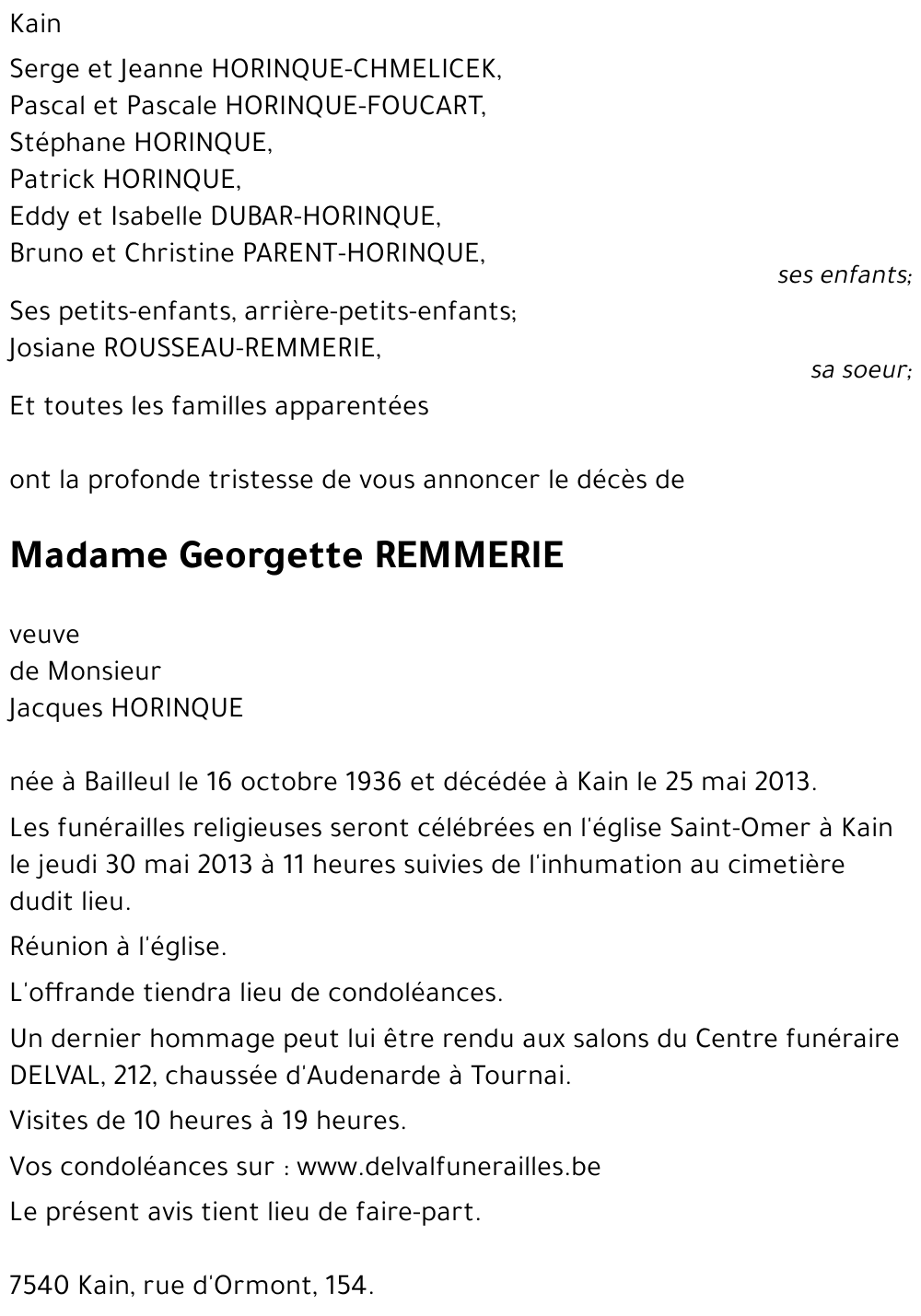 Georgette REMMERIE