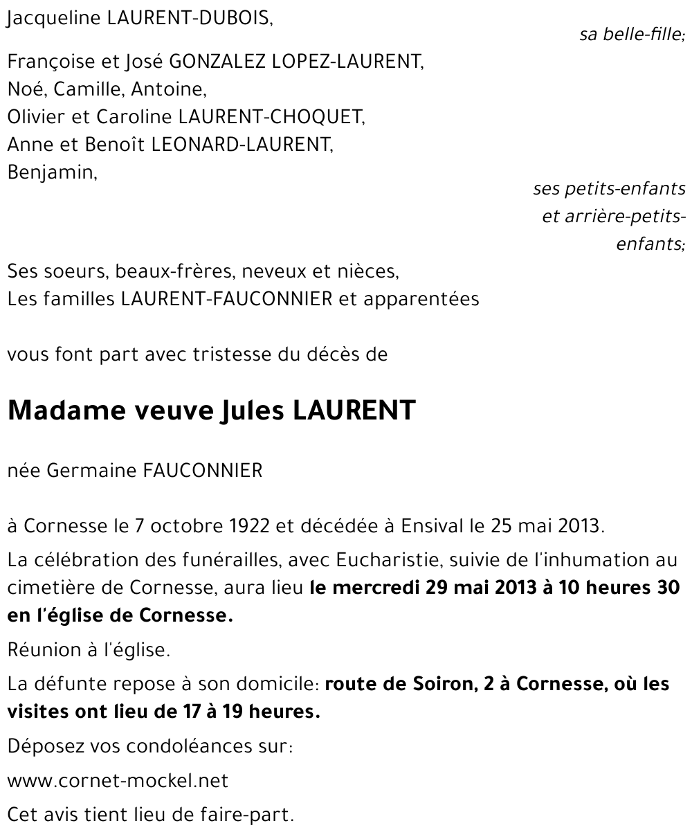 Germaine FAUCONNIER