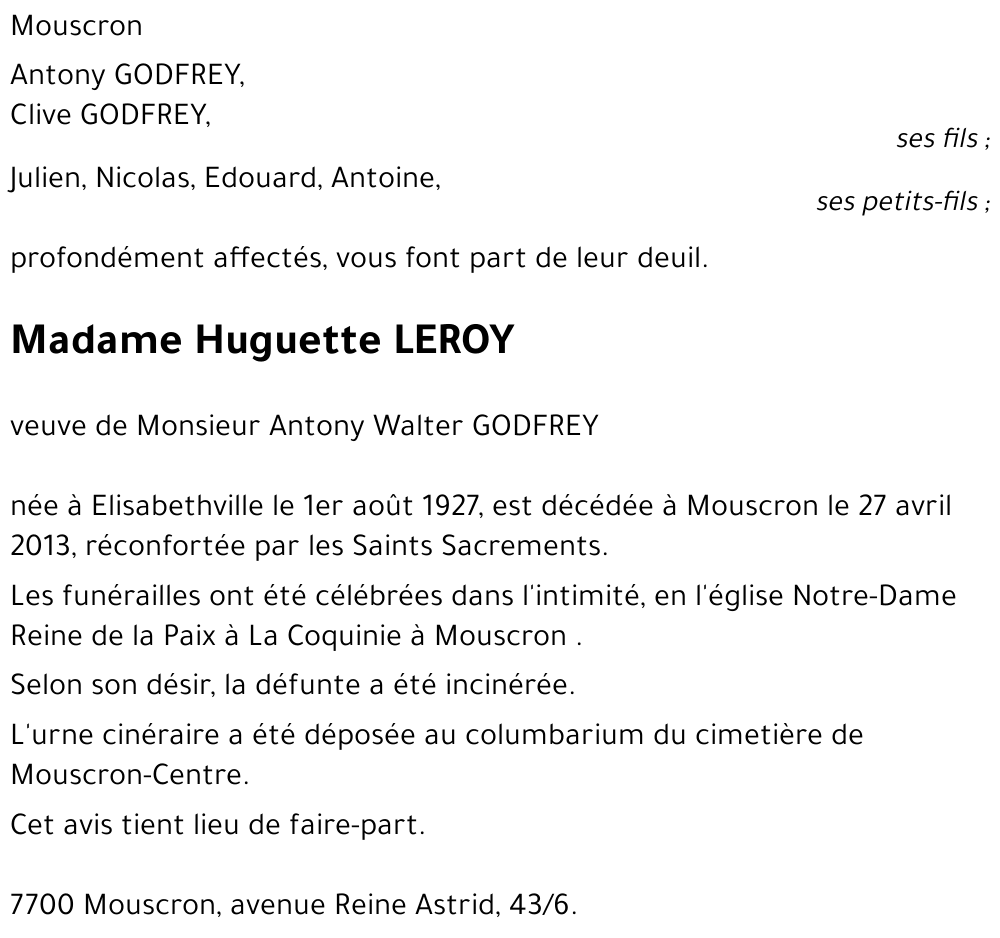 Huguette LEROY