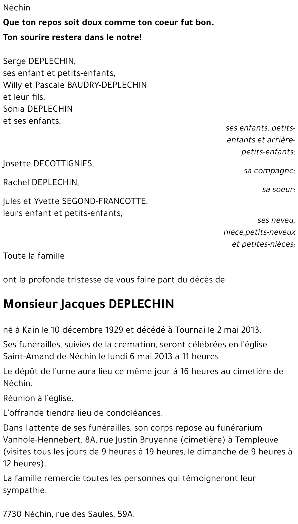 Jacques DEPLECHIN