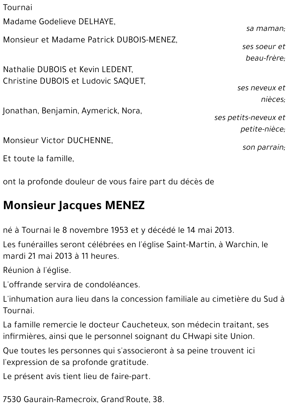 Jacques MENEZ