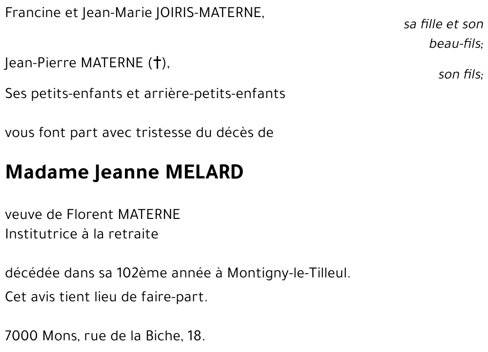 Jeanne MELARD