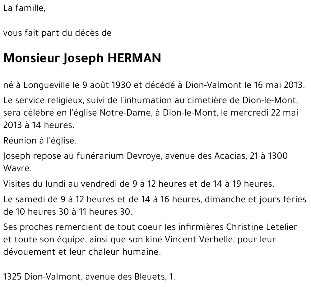 Joseph HERMAN