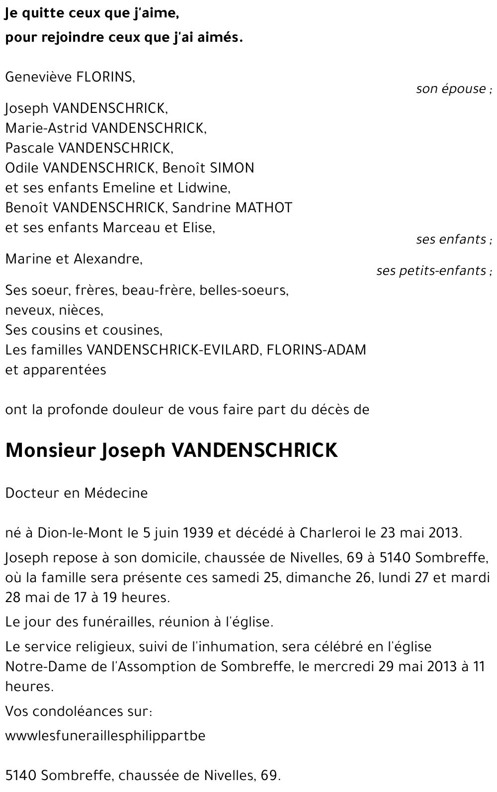 Joseph VANDENSCHRICK