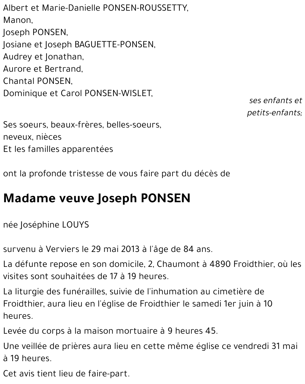 Joséphine PONSEN